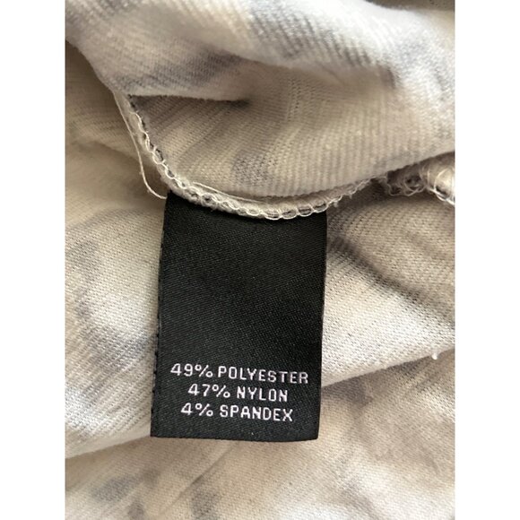 Investments Women's Textured V-Neck Long Sleeve Top Gray & White, Size Medium - Picture 6 of 9